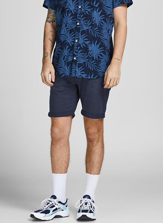 Jack & Jones Normal Lacivert Erkek Şort 12201546_JPSTRICK JJORIGINAL 4