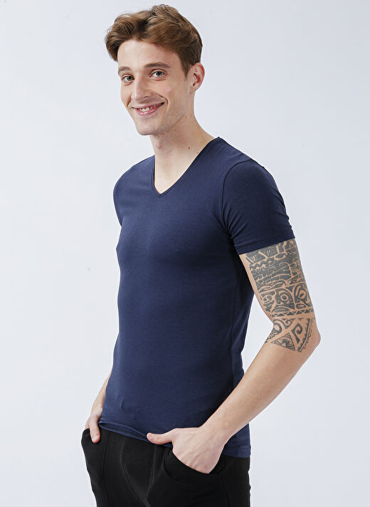 Valentino Orlandi Lacivert Erkek Fanila VO1006 2