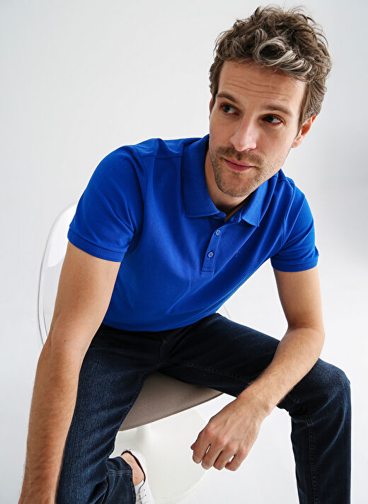 Fabrika Comfort Polo Yaka Düz Saks Erkek T-Shirt NOBRO K CEPSIZ 4