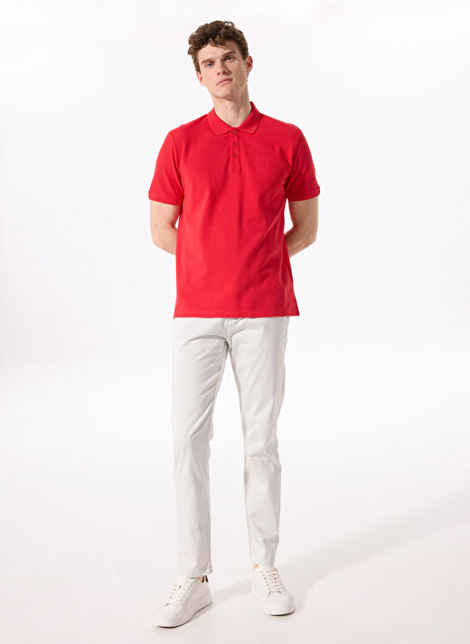 Fabrika Comfort Kırmızı Erkek Basic %100 Pamuk Polo T-Shirt CM NOBRO K CEPSIZ 2