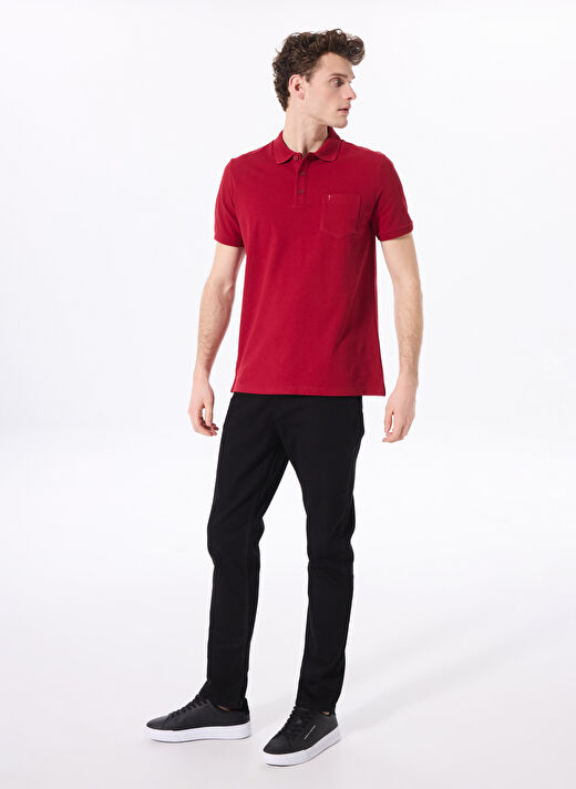 Fabrika Comfort Bordo Erkek Basic %100 Pamuk Polo T-Shirt CM NOBRO K CEPLI   3