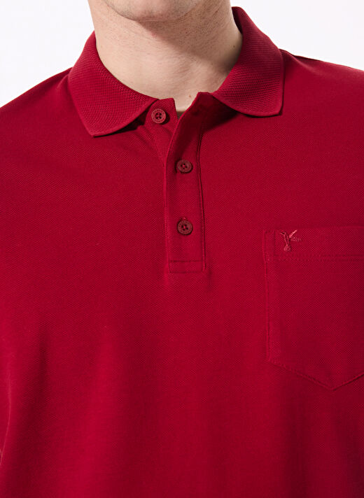 Fabrika Comfort Bordo Erkek Basic %100 Pamuk Polo T-Shirt CM NOBRO K CEPLI   4