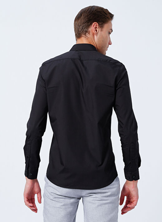 Altınyıldız Classics Slim Fit Siyah Erkek Klasik Gömlek 4A2000000021 4