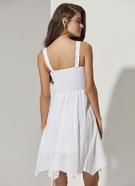  White by Nature Beyaz Kadın Plaj Elbisesi WBN3118-L 4
