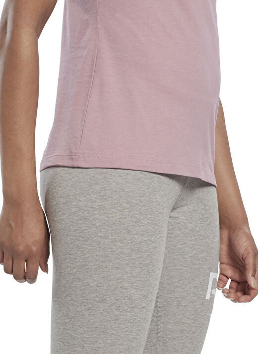 Reebok Bisiklet Yaka Düz Lila Kadın T-Shirt HK6982 TE Graphic Vector Tee 4