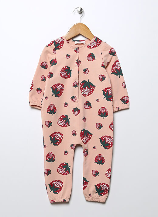 Mammaramma Pudra Kız Bebek Desenli Tulum 22FWG-04      1