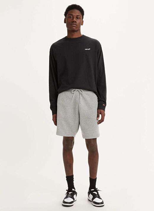 Levis Normal Gri Erkek Şort LEVIS SWEATSHORTS MID TONE G H 1