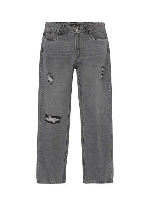 Lmtd Açık Gri Erkek Çocuk Düz Denim Pantolon NLMGRIZZA DNM DAD STRAIGHT PANT     1