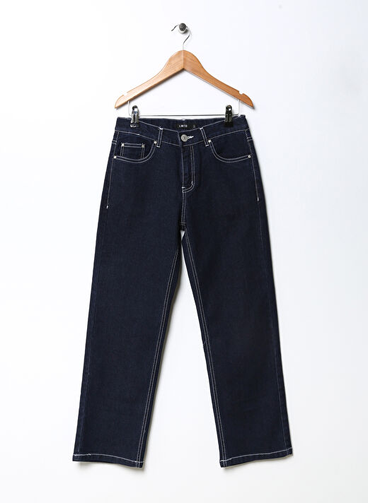 Lmtd Koyu Mavi Erkek Çocuk Bol Paça Straight Düz Denim Pantolon NLMTULRICH DNM DAD STRAIGHT  PANT   1