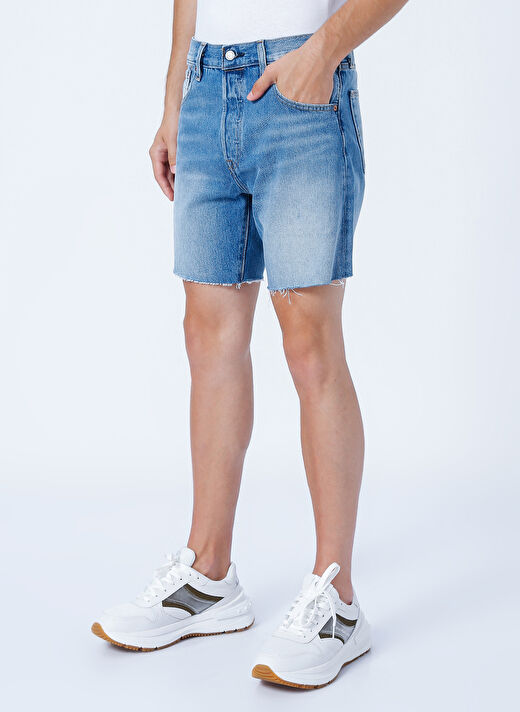 Levis Normal Bel Regular Tapered Açık Mavi Erkek Şort 501® ''93 SHORTS Z1363 MEDINDIGO WOR 3