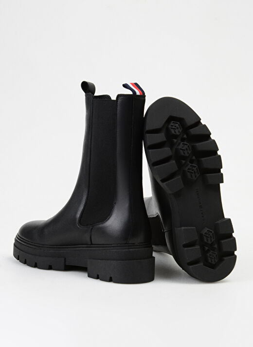 Tommy Hilfiger Siyah Kadın Deri Bot FW0FW06730BDS 4