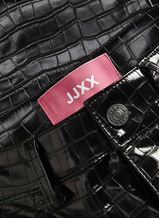 JJXX Siyah Kadın Deri Görünümlü Pantolon 12201557   3