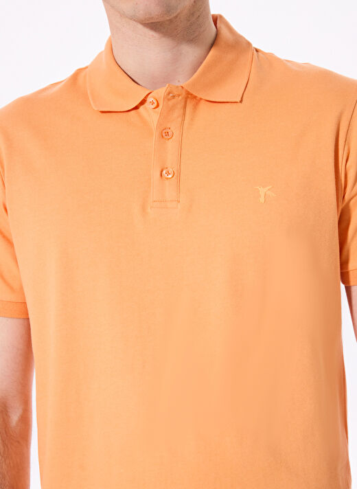 Fabrika Polo Yaka Düz Turuncu Erkek T-Shirt LEGOLAS Y 4