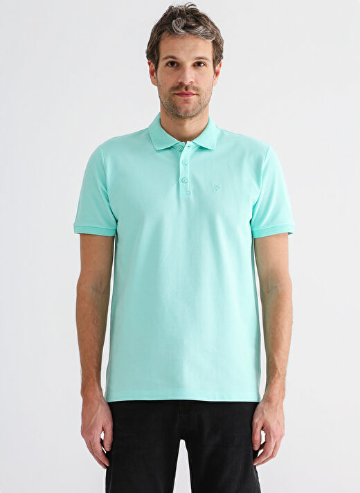 Fabrika Comfort Düz Mint Erkek Polo T-Shirt CM NOBRO K CEPSIZ 3