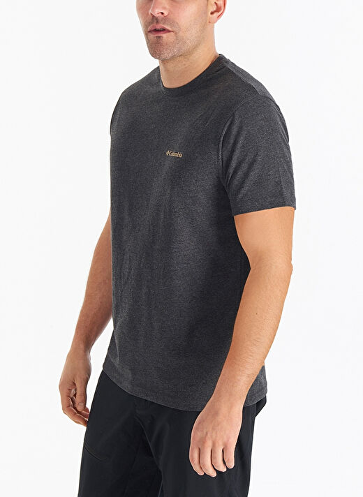 COLUMBIA Antrasit Melanj Csc M Basıc Sm L Erkek T-Shirt 9110151012 3