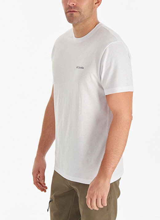 COLUMBIA Beyaz Csc M Basıc Sm L Erkek T-Shirt 9110151100 3