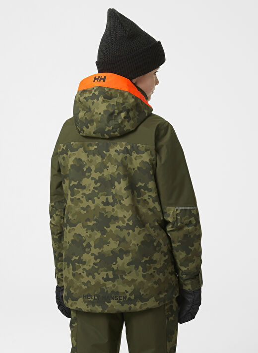 Helly Hansen Yeşil Erkek Çocuk Kapüşonlu   Kayak Montu HHA.41761-HHA.431  JR SUMMIT JACKET 3