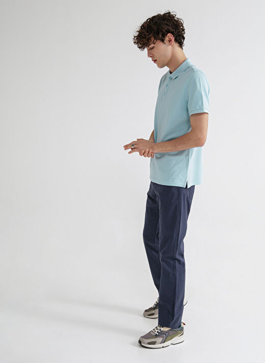 Limon Normal Bel Slim Paça İndigo Erkek Chino Pantolon ODIN 1
