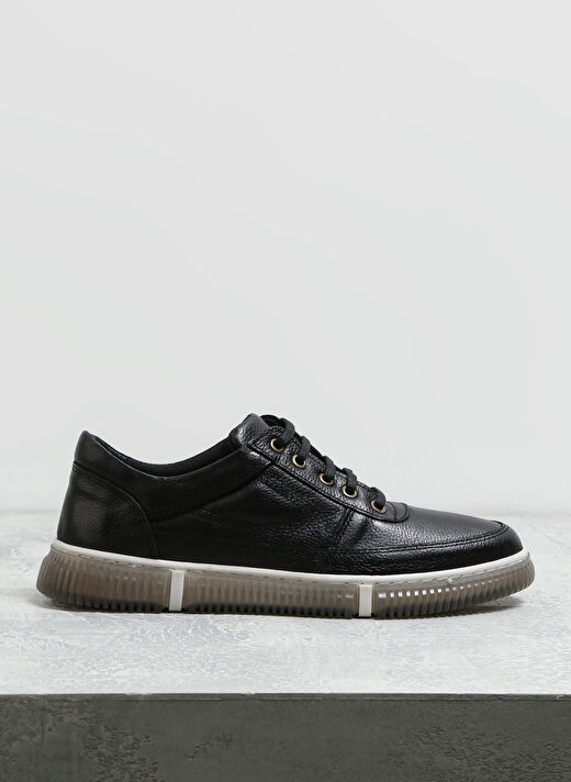 F By Fabrika Siyah Erkek Deri Sneaker YORKE 1