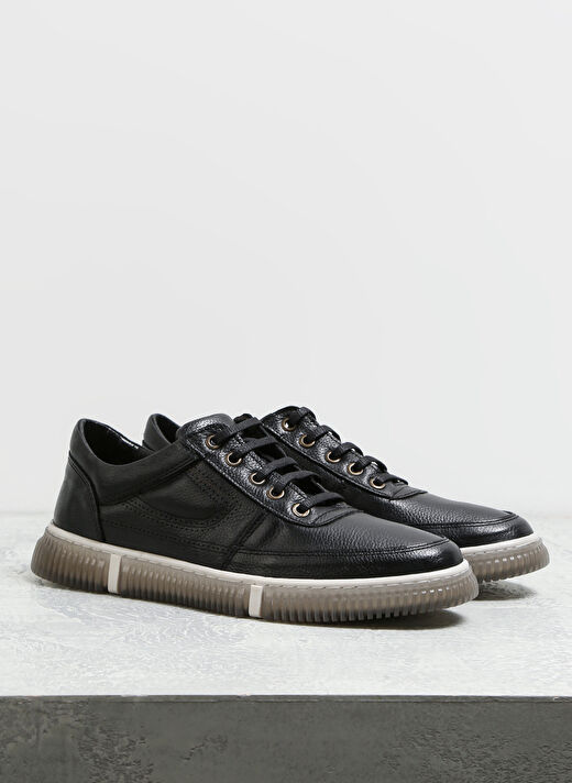 F By Fabrika Siyah Erkek Deri Sneaker YORKE 2