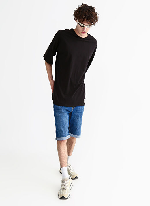 Aeropostale Bisiklet Yaka Baskılı Siyah Erkek T-Shirt E-BACK 2