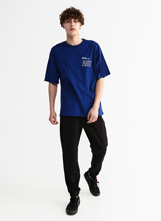 Aeropostale Bisiklet Yaka Baskılı Lacivert Erkek T-Shirt E-TURN 4