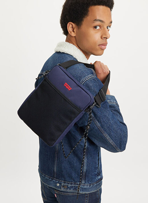 Levis Lacivert Erkek Sırt Çantası Dual Strap North-South Crossbody    3