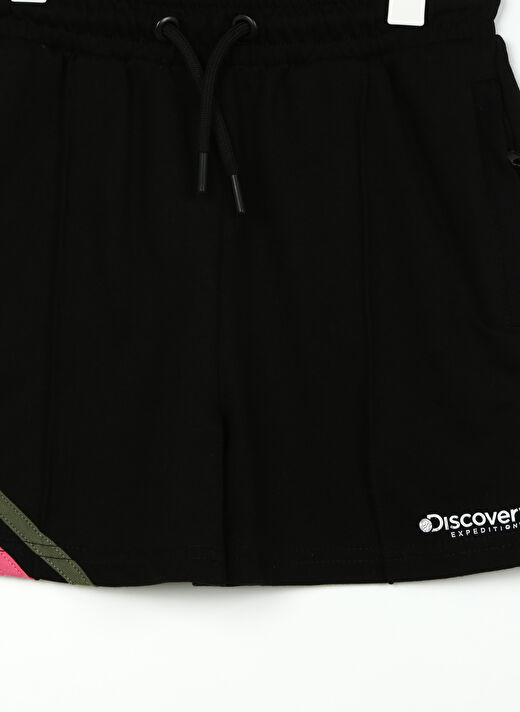 Discovery Expedition Lastikli Bel Standart Siyah Kız Çocuk Şort ADELA GIRL 3