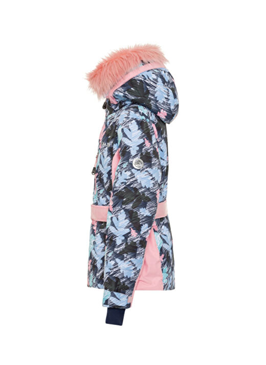 Oxnard Lacivert - Pembe Kız Çocuk Desenli Kayak Montu OXW1002_WILL 2