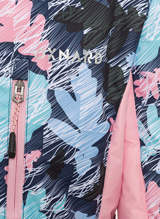 Oxnard Lacivert - Pembe Kız Çocuk Desenli Kayak Montu OXW1002_WILL 4