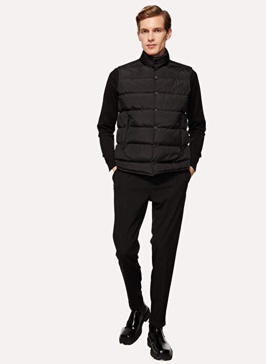 Fabrika Düz Siyah Erkek Yelek NELSON 3