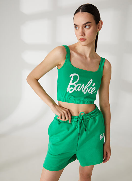 Barbie Yeşil Kadın Baskılı Bralet Sütyen 23KB-01   1