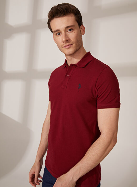 U.S. Polo Assn. Bordo Erkek Polo T-Shirt GTP04IY023 2