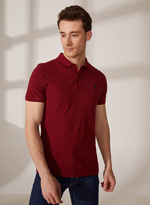 U.S. Polo Assn. Bordo Erkek Polo T-Shirt GTP04IY023 3