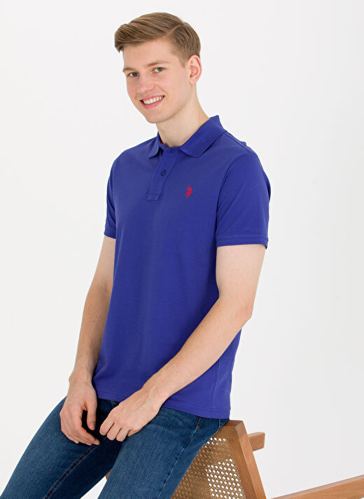 U.S. Polo Assn. Mavi Erkek Polo T-Shirt GTP04IY023 3