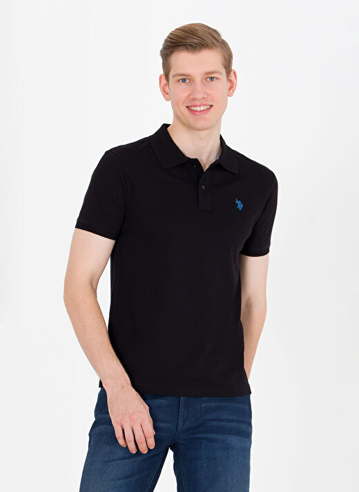 U.S. Polo Assn. Siyah Erkek Polo T-Shirt GTP04IY023 2