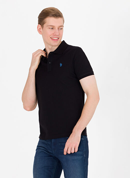 U.S. Polo Assn. Siyah Erkek Polo T-Shirt GTP04IY023 4
