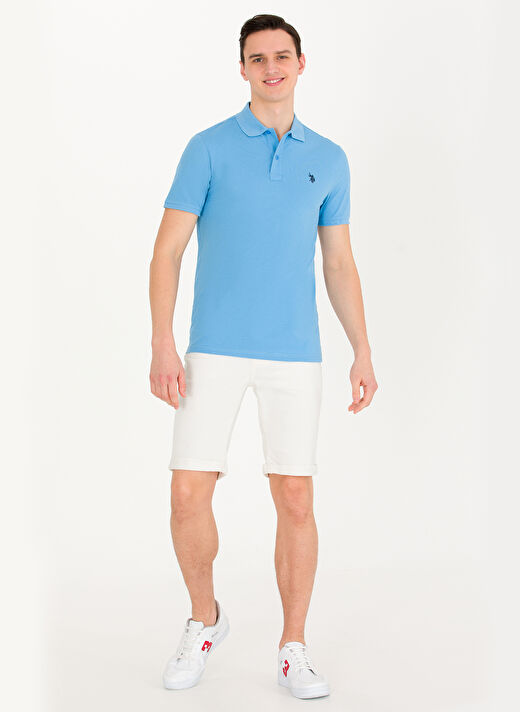 U.S. Polo Assn. Turkuaz Erkek Polo T-Shirt GTP04IY023 4