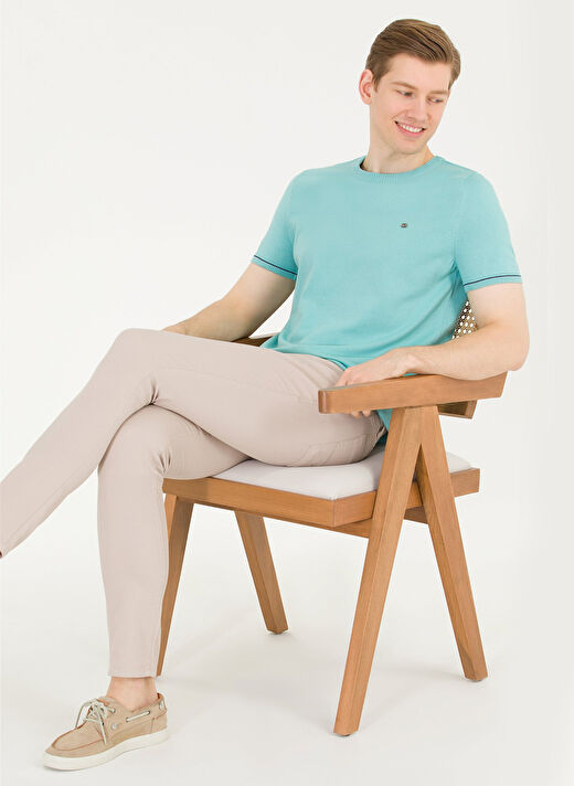 U.S. Polo Assn. Normal Bel Normal Paça Slim Fit Taş Erkek Pantolon MICHAEL23Y 1