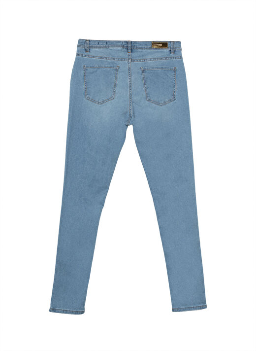 U.S. Polo Assn. Normal Bel Normal Paça Skinny Fit Mavi Kadın Denim Pantolon NINAL23Y-B 2