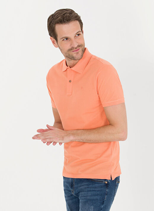 Pierre Cardin Turuncu Erkek Polo T-Shirt EARTH 1