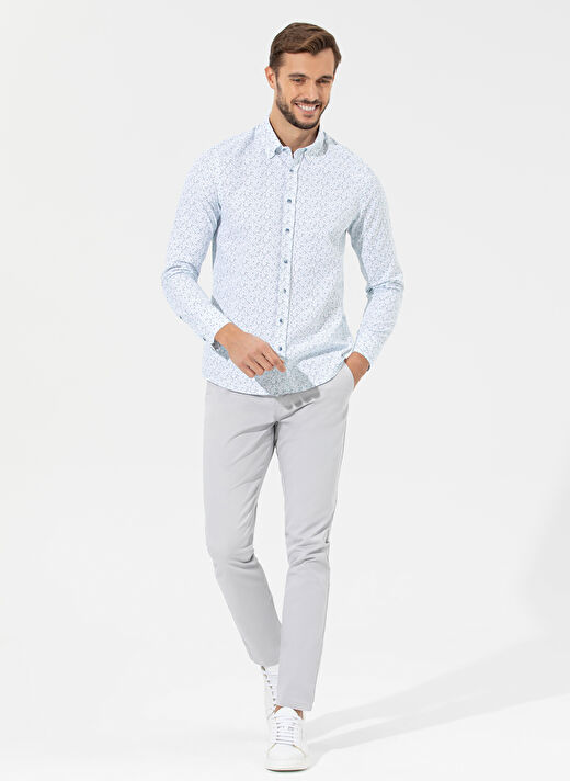 Pierre Cardin Normal Bel Normal Paça Slim Fit Açık Gri Erkek Pantolon RIVES 3