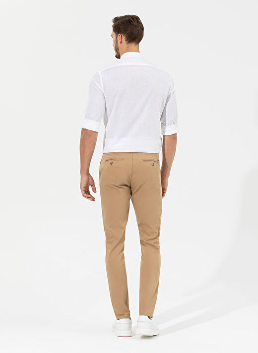 Pierre Cardin Normal Bel Normal Paça Slim Fit Deve Tüyü Erkek Pantolon RIVES 4