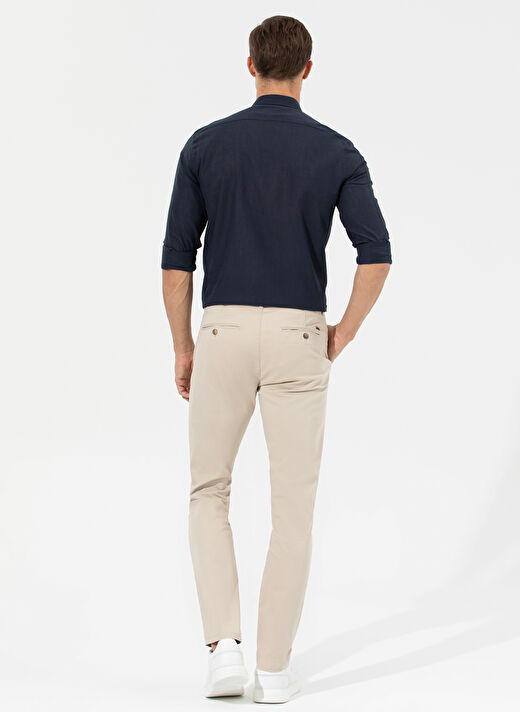 Pierre Cardin Normal Bel Normal Paça Slim Fit Bej Erkek Pantolon RIVES 4