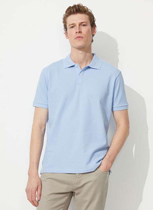 Altınyıldız Classics Açık Mavi Erkek Polo T-Shirt 4A9000000001 3