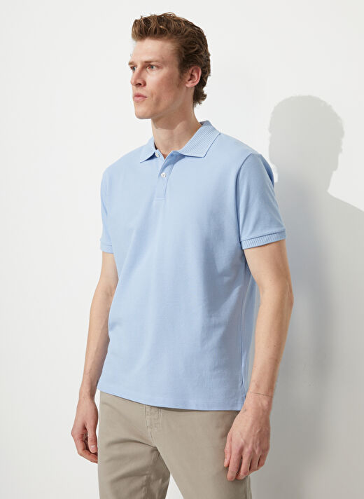 Altınyıldız Classics Açık Mavi Erkek Polo T-Shirt 4A9000000001 4