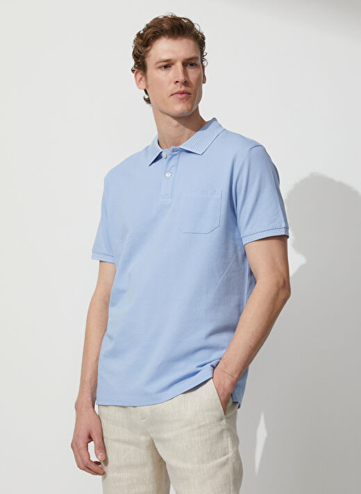 Altınyıldız Classics Açık Mavi Erkek Polo T-Shirt 4A9000000002 2