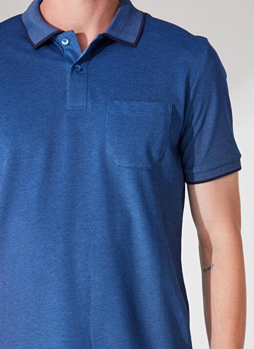 Altınyıldız Classics Lacivert Melanj Erkek Polo T-Shirt 4A9000000004 4