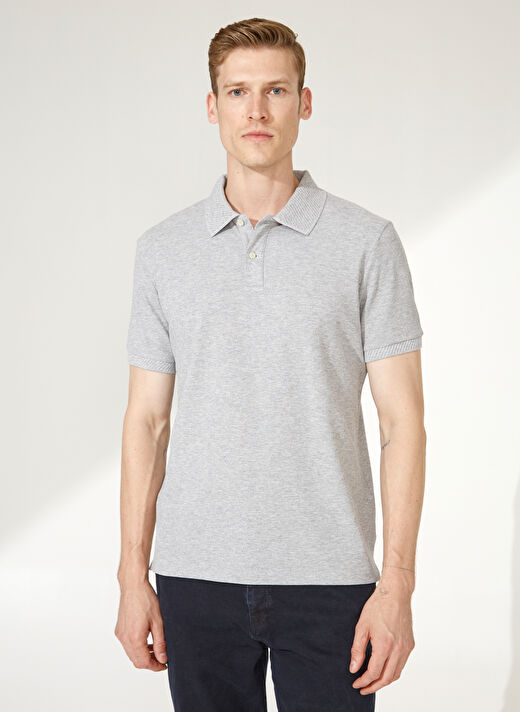 Altınyıldız Classics Gri Melanj Erkek Polo T-Shirt 4A9000000001 3