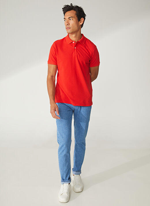 Altınyıldız Classics Nar Çiçeği Erkek Polo T-Shirt 4A9000000001 1